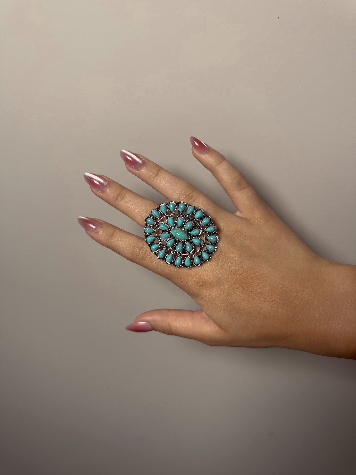 Turquoise Stone Stretch Ring