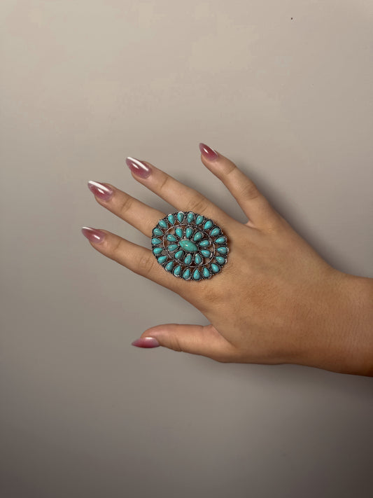 Turquoise Stone Stretch Ring