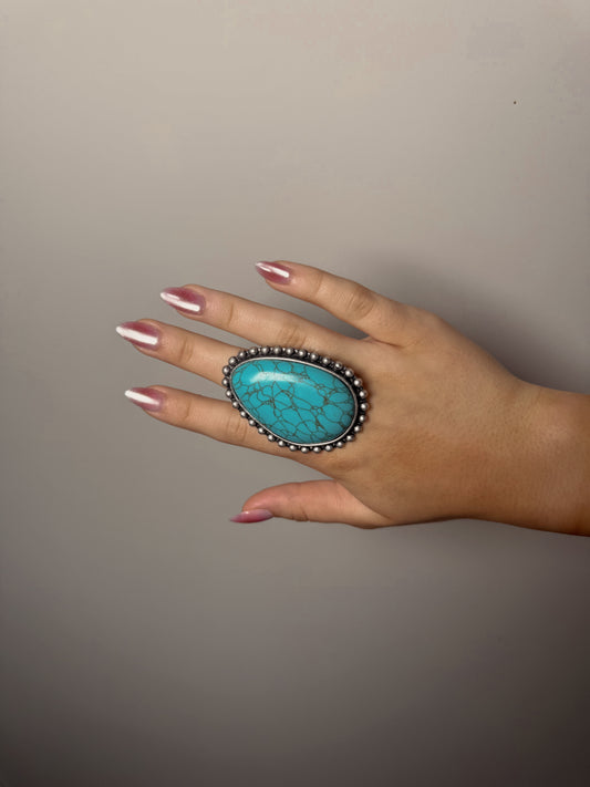 Turquoise Stone Stretch Ring