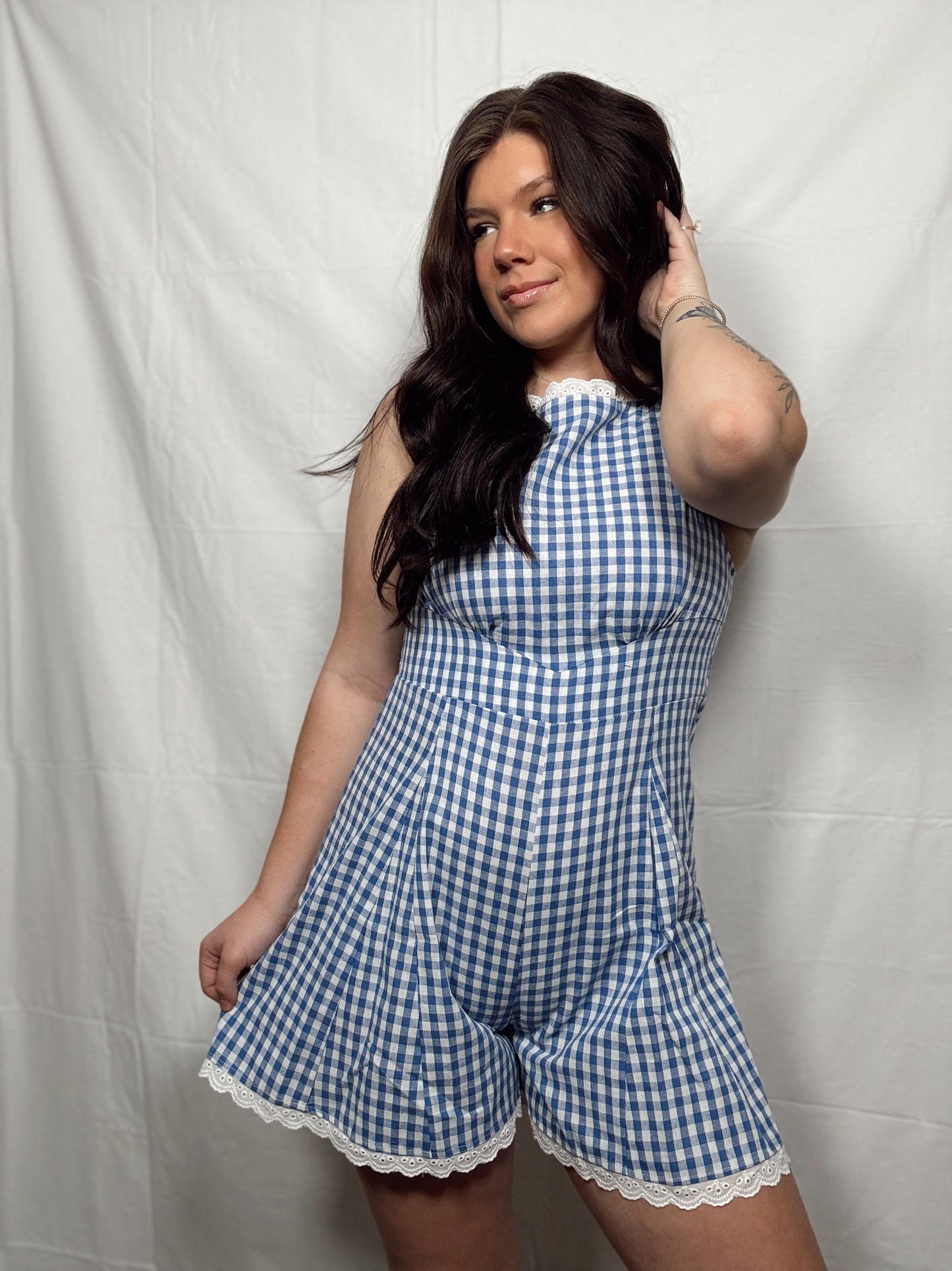 Gingham Romper
